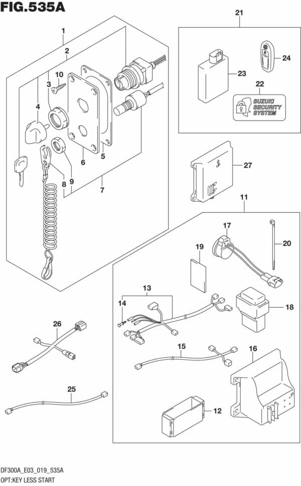 DF250AP-300AP-910001 OPT: Key Less Start