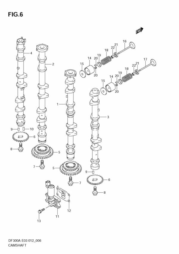 DF300AP 30002-210001 Camshaft