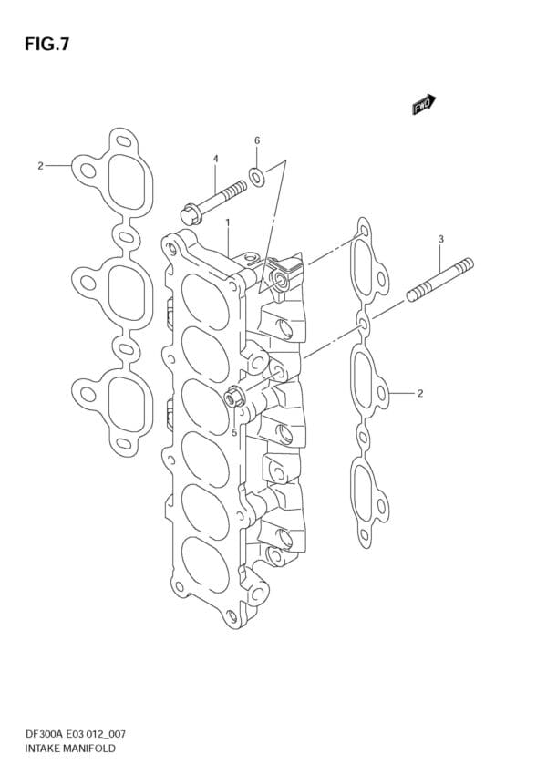 DF300AP 30002-210001 Intake Manifold