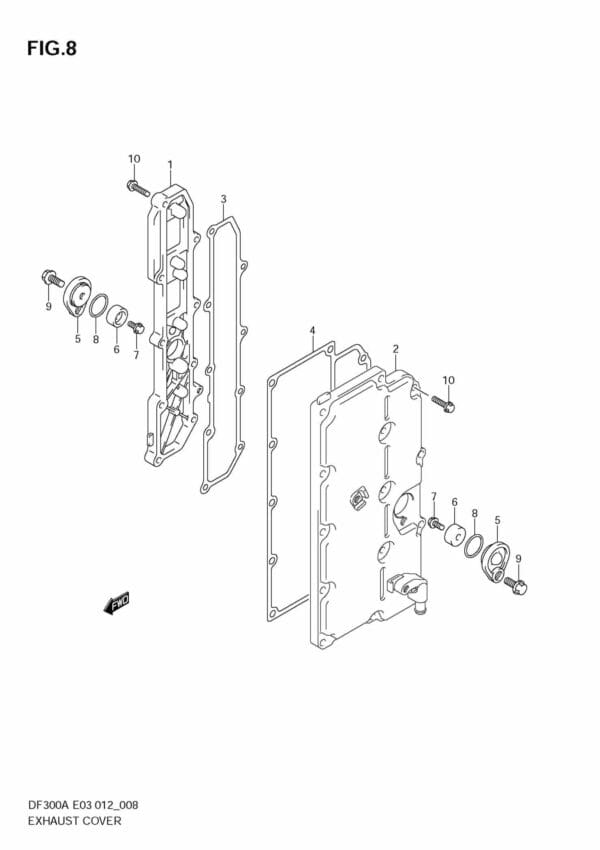 DF300AP 30002-210001 Exhaust Cover