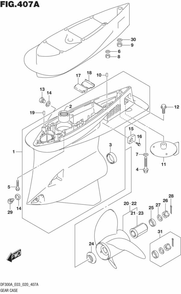 Gear Case (DF300A)