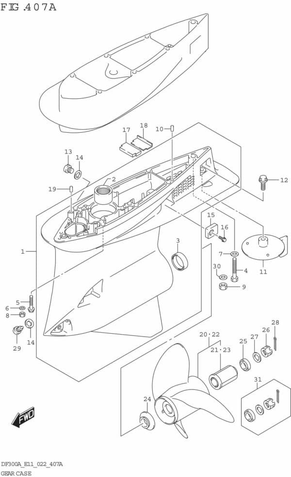 Gear Case (E01,E40)