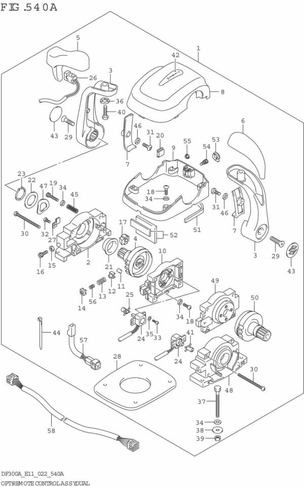 OPT: Remote Control Assy Dual (020,021)