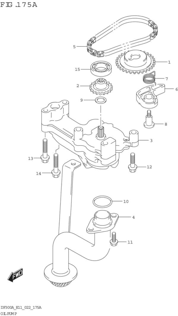 DF250AP-300AP-240001 Oil Pump