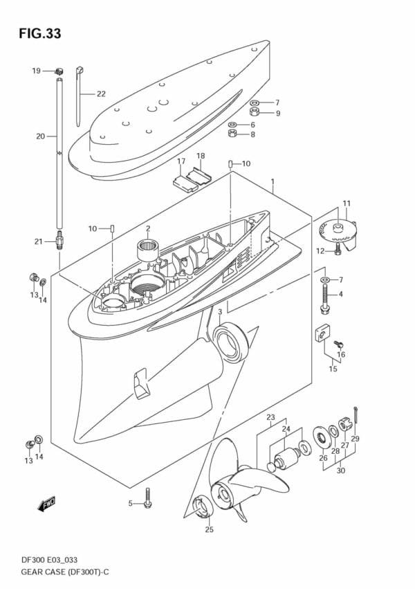 Gear Case (DF300T)