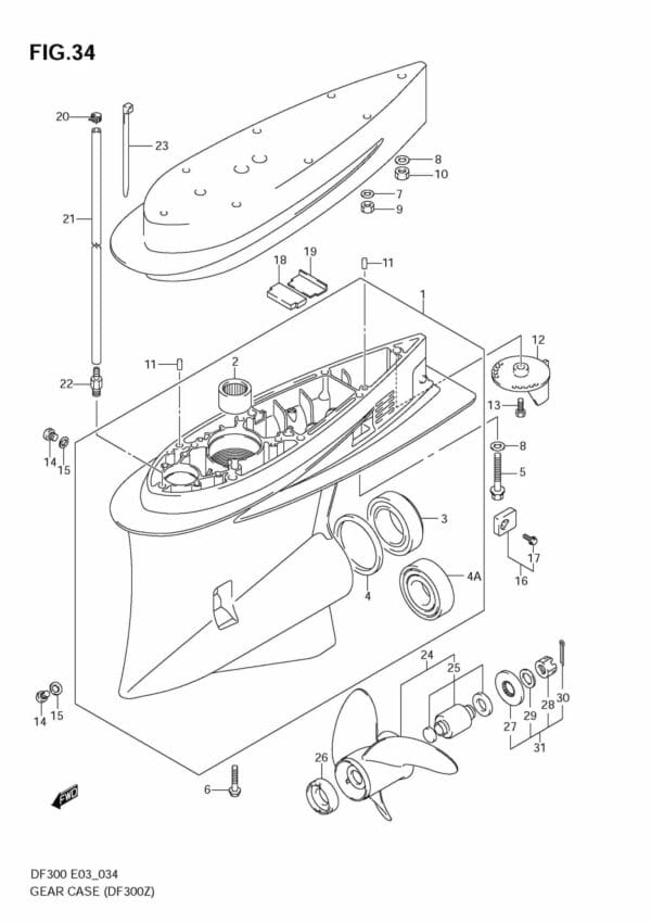 Gear Case (DF300Z)