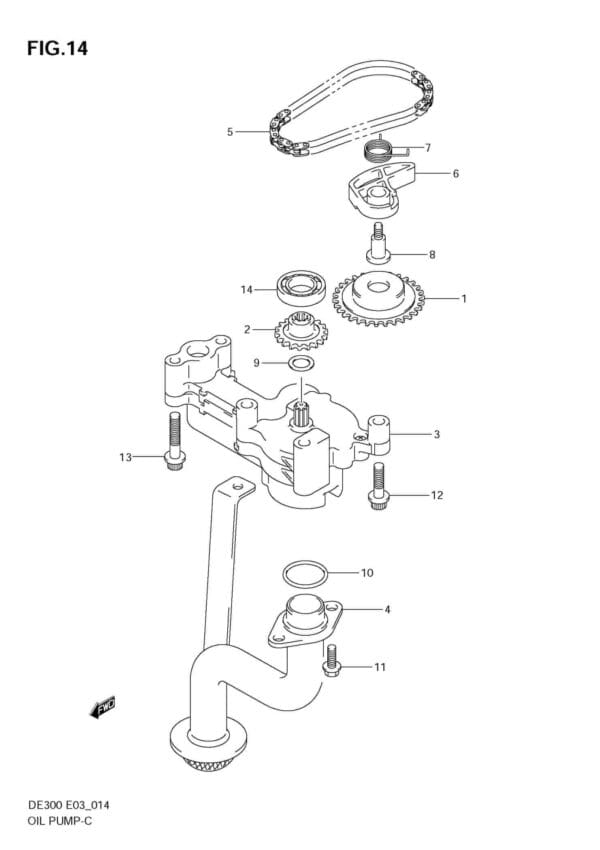 DF300,T,Z 2007-2010_ Oil Pump