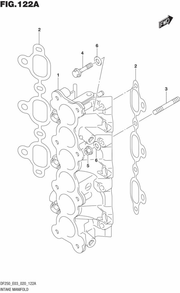 DF225T,Z,250T,Z,ST-040001 Intake Manifold