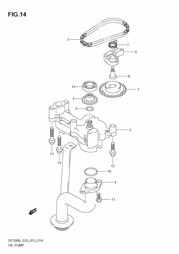 DF250AP 300AP 310001 Oil Pump