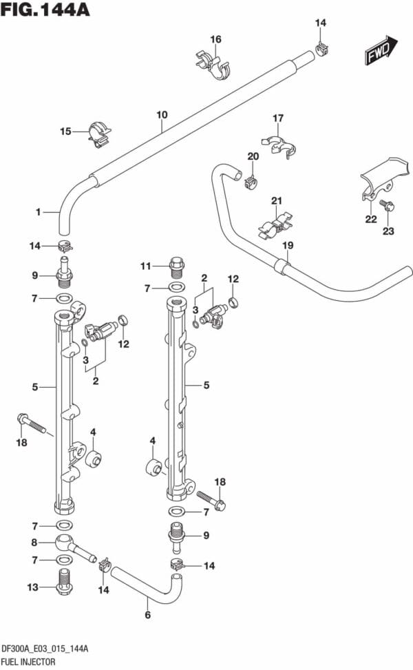 DF250AP-300AP-510001 Fuel Injector