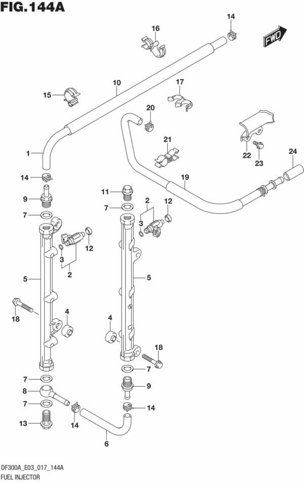 DF250AP-300AP-710001 Fuel Injector