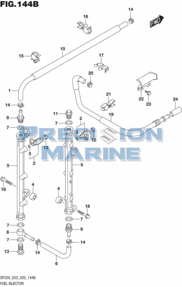 DF225T,Z,250T,Z,ST-040001 Fuel Injector (DF250ST)