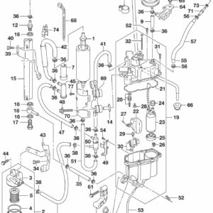 DF225T,Z,250T,Z,ST-040001 Fuel Pump/Fuel Vapor Separator (DF225T)(DF225Z)(DF250T)(DF250Z)