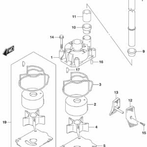 DF225T,Z,250T,Z,ST-040001 Water Pump (DF225T)(DF225Z)