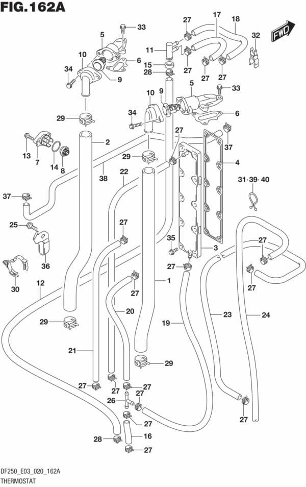 DF225T,Z,250T,Z,ST-040001 Thermostat (DF225T)(DF225Z)(DF250T)(DF250Z)