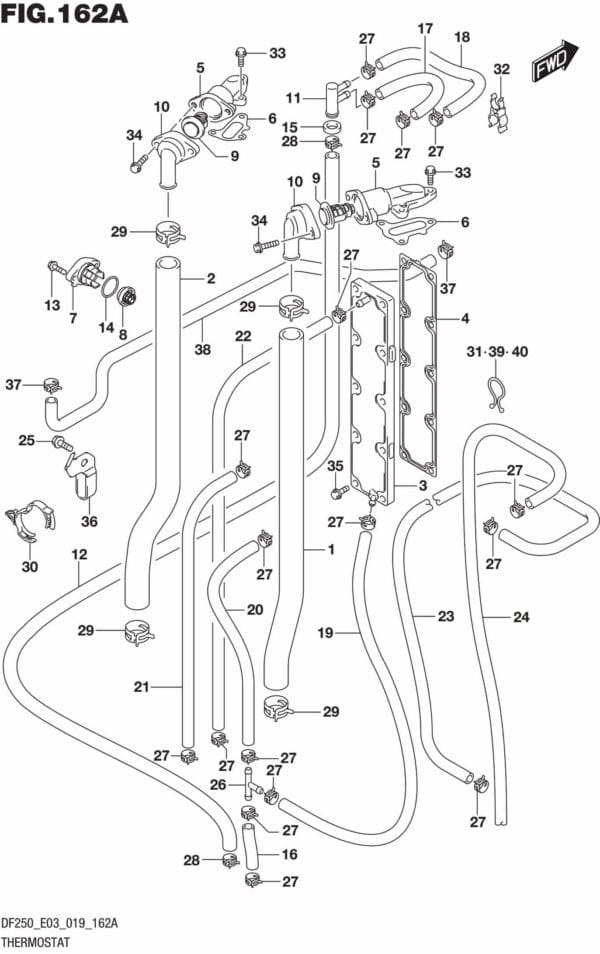 DF225T,Z,250T,Z,ST-910001 Thermostat (DF225T)(DF225Z)(DF250T)(DF250Z)