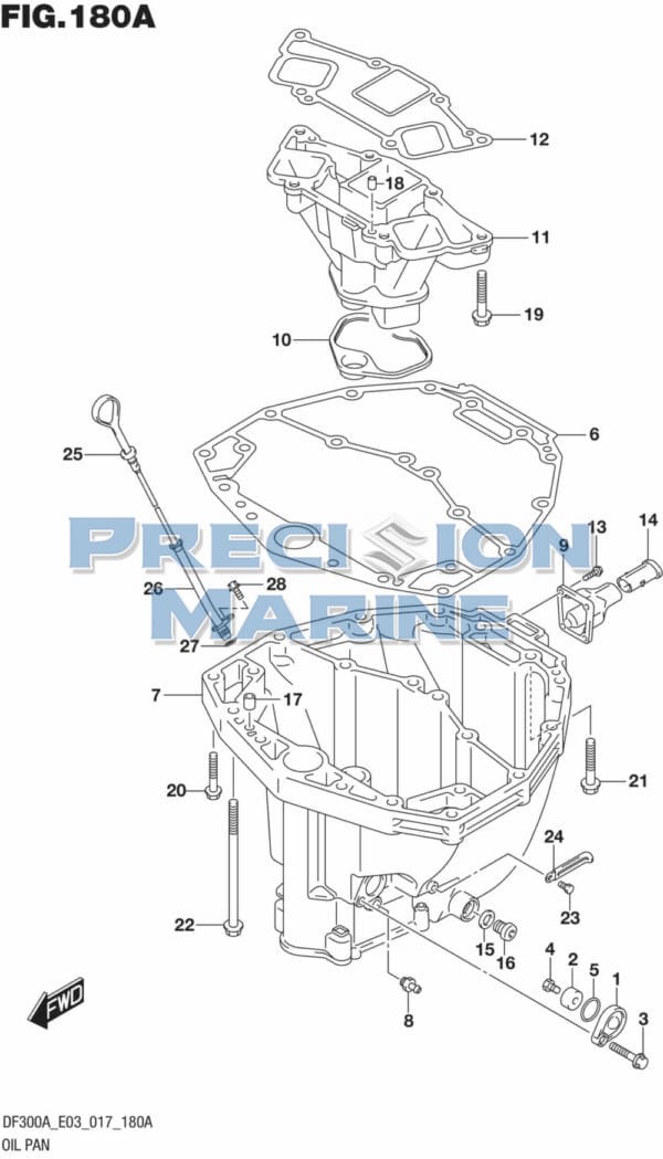 DF250AP-300AP-710001 Oil Pan