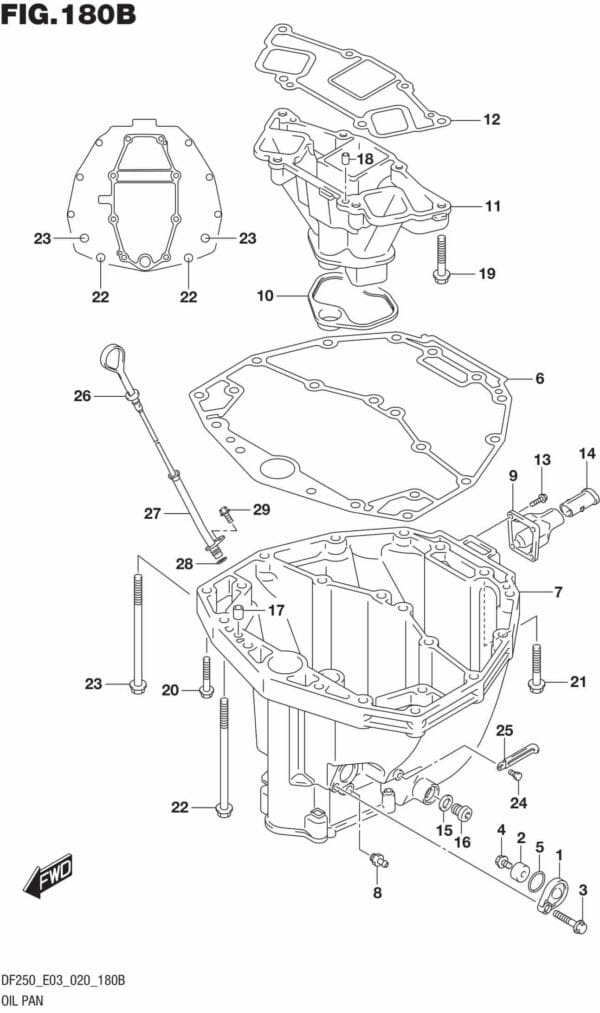 DF225T,Z,250T,Z,ST-040001 Oil Pan (DF250ST)