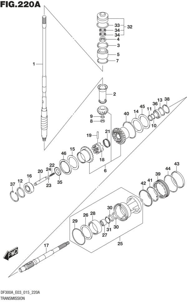 DF250AP-300AP-510001 Transmission
