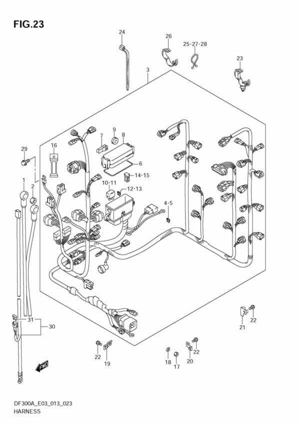 DF250AP 300AP 310001 Harness