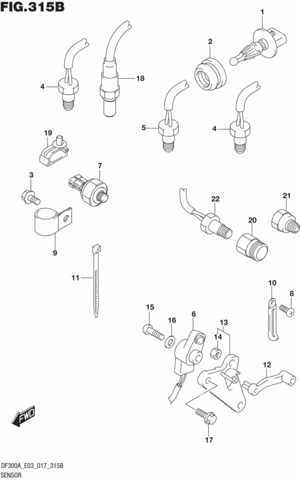 DF250AP-300AP-710001 Sensor (X,XX) (DF250A E03)