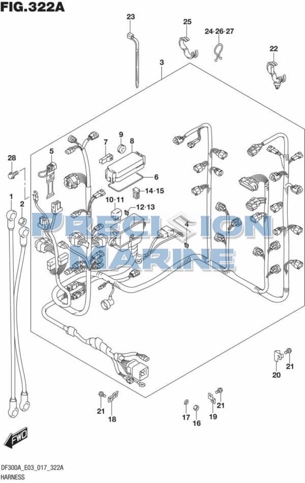 DF250AP-300AP-710001 Harness