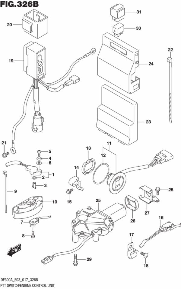 DF250AP-300AP-710001 PTT Switch/Engine Control Unit (DF250A E03)