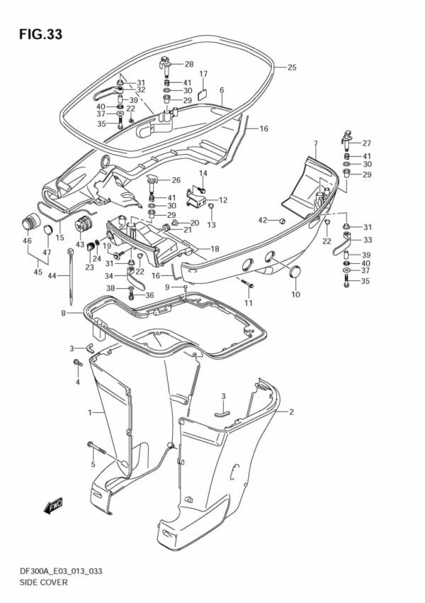 DF250AP 300AP 310001 Side Cover