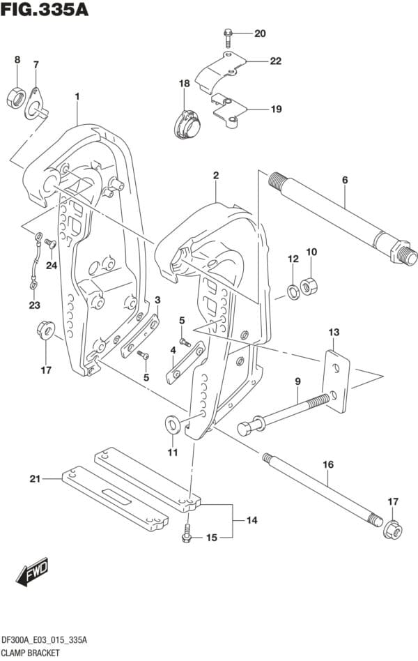 DF250AP-300AP-510001 Clamp Bracket