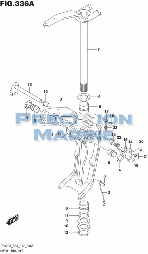 DF250AP-300AP-710001 Swivel Bracket (X,XX) (DF300A E03)