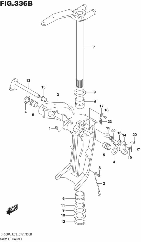 DF250AP-300AP-710001 Swivel Bracket (X,XX) (DF250A E03)