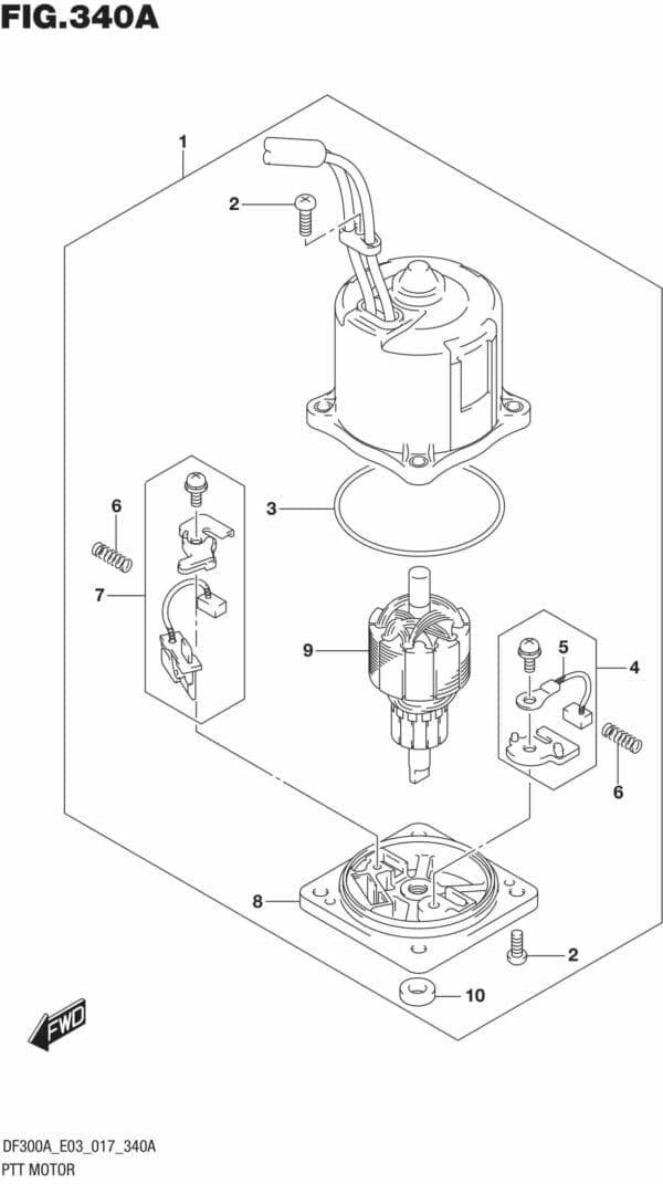 DF250AP-300AP-710001 PTT Motor (X,XX) (DF300A E03)