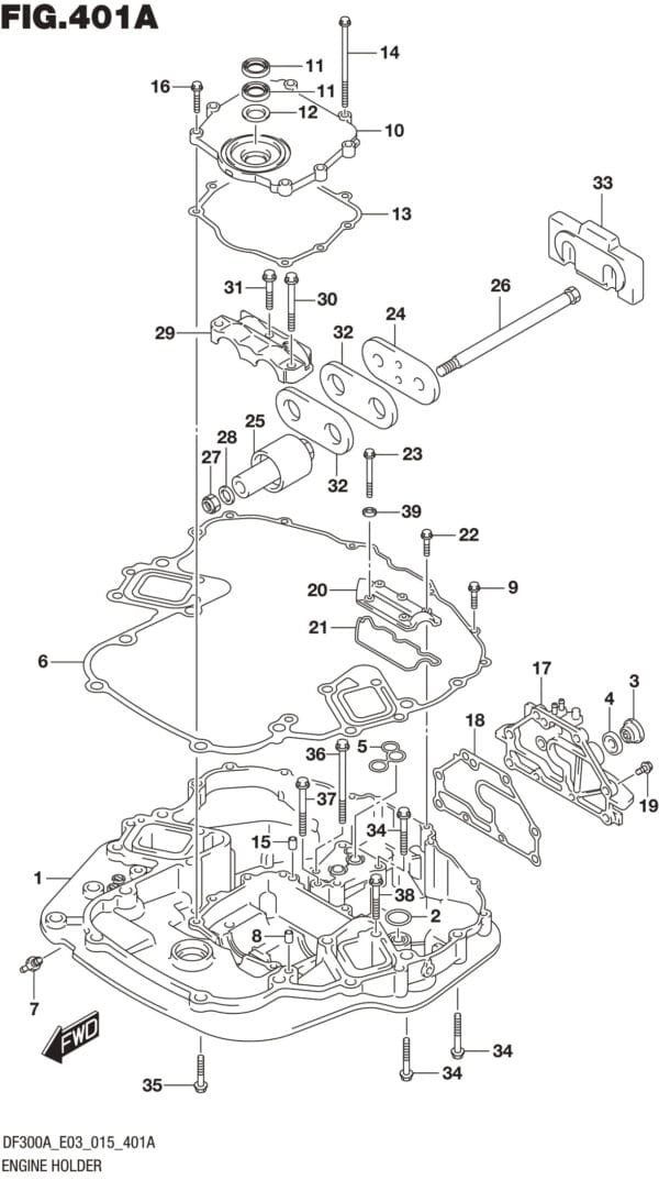 DF250AP-300AP-510001 Engine Holder