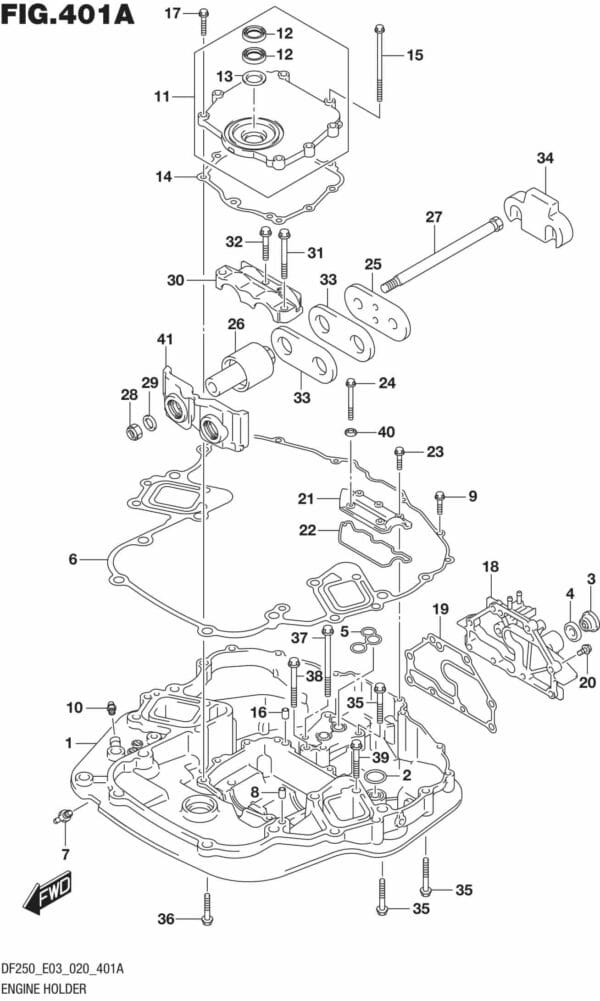 DF225T,Z,250T,Z,ST-040001 Engine Holder (DF225T)(DF225Z)(DF250T)(DF250Z)