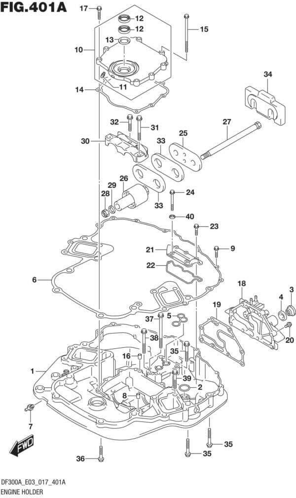 DF250AP-300AP-710001 Engine Holder (DF300A E03)