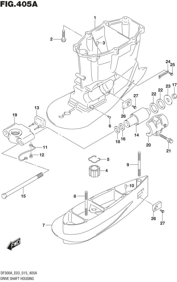 DF250AP-300AP-510001 Drive Shaft Housing