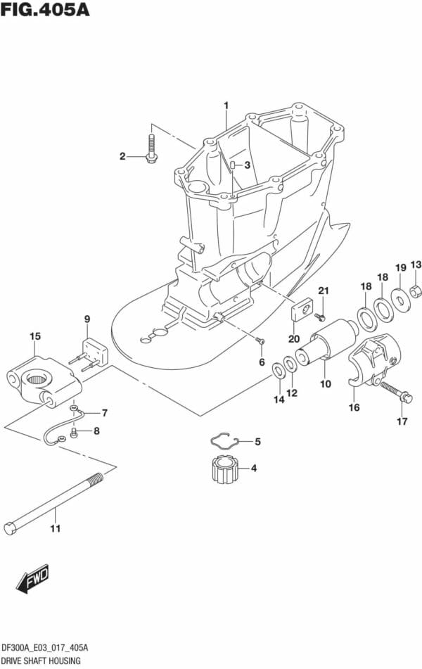 DF250AP-300AP-710001 Drive Shaft Housing (X) (DF300A E03)