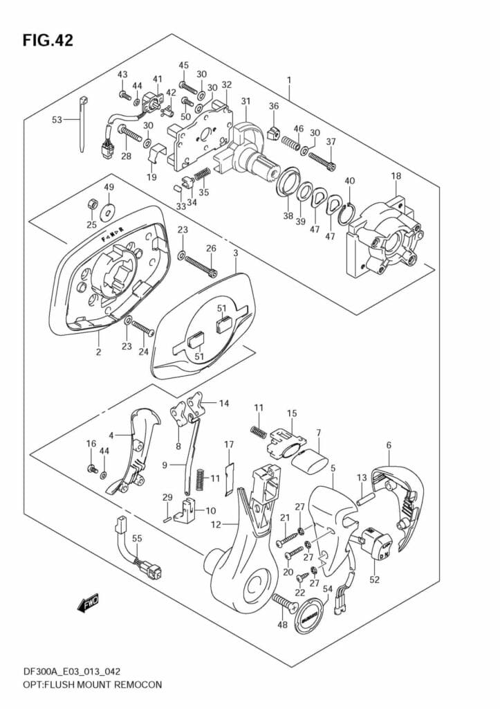 DF250AP 300AP 310001 OPT: Flush Mount Remocon