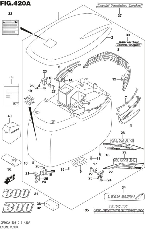 DF250AP-300AP-510001 Engine Cover (DF300A E03)