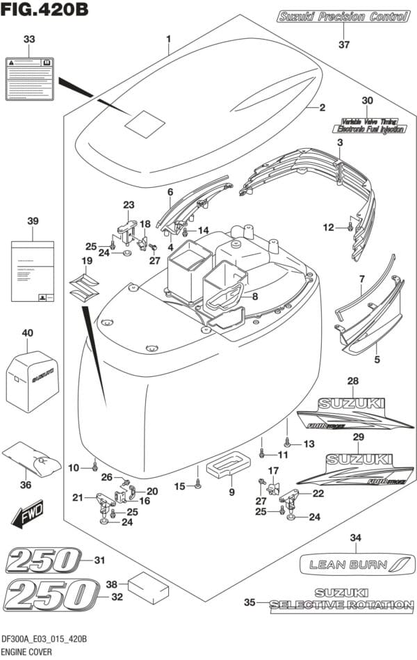 DF250AP-300AP-510001 Engine Cover (DF250A E03)
