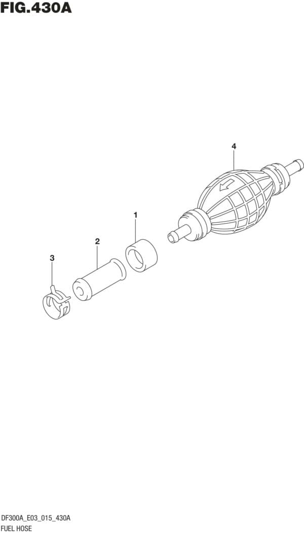 DF250AP-300AP-510001 Fuel Hose