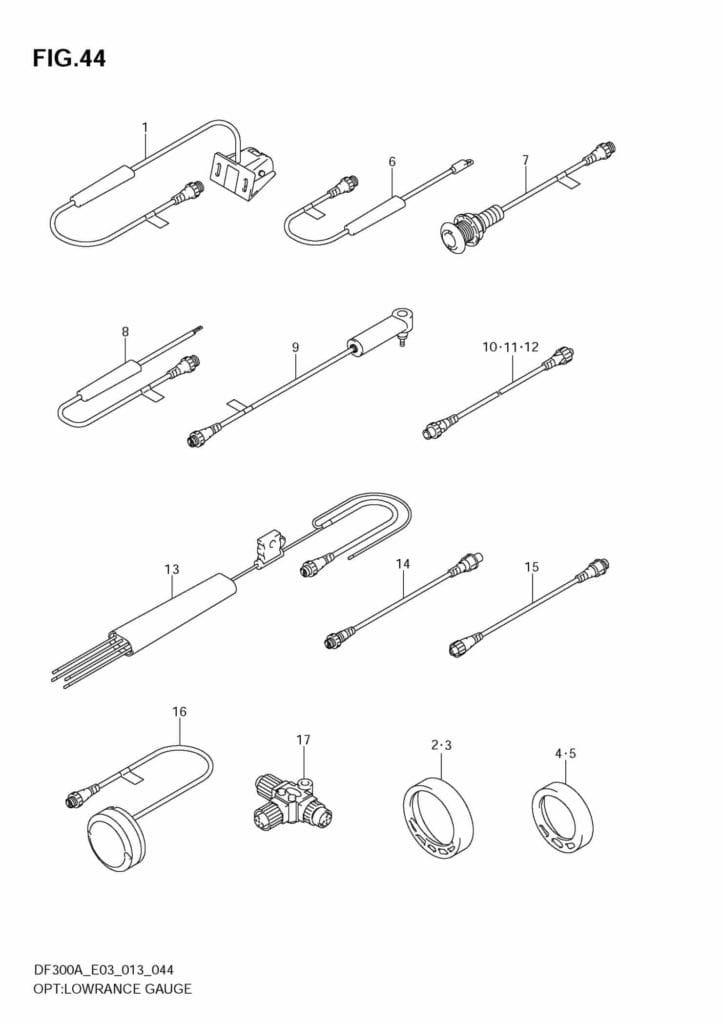 DF250AP 300AP 310001 OPT: Lowrance Gauge (Not For US Market)