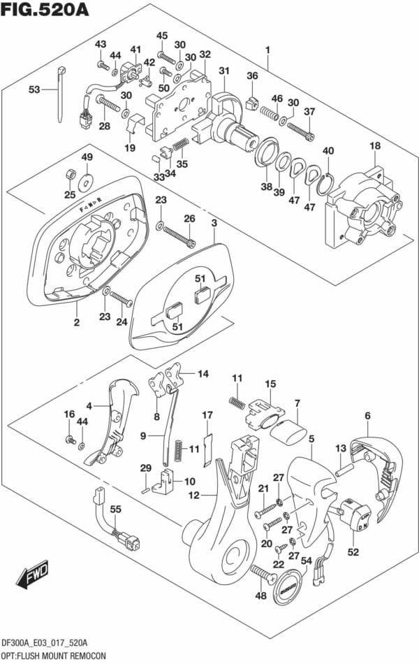 DF250AP-300AP-710001 OPT: Flush Mount Remocon