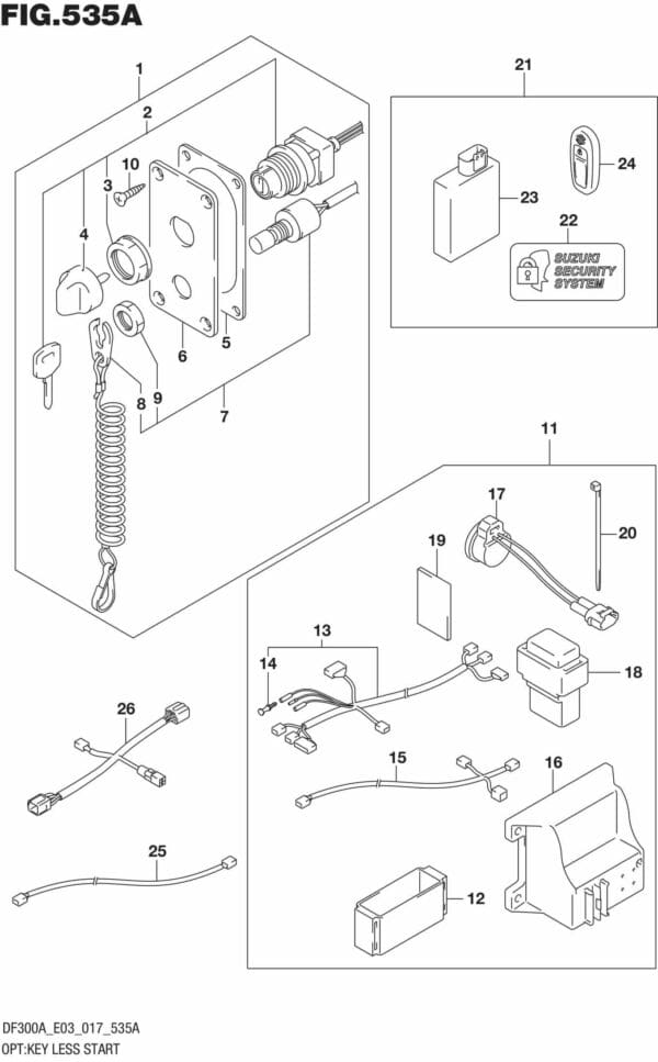 DF250AP-300AP-710001 OPT: Key Less Start