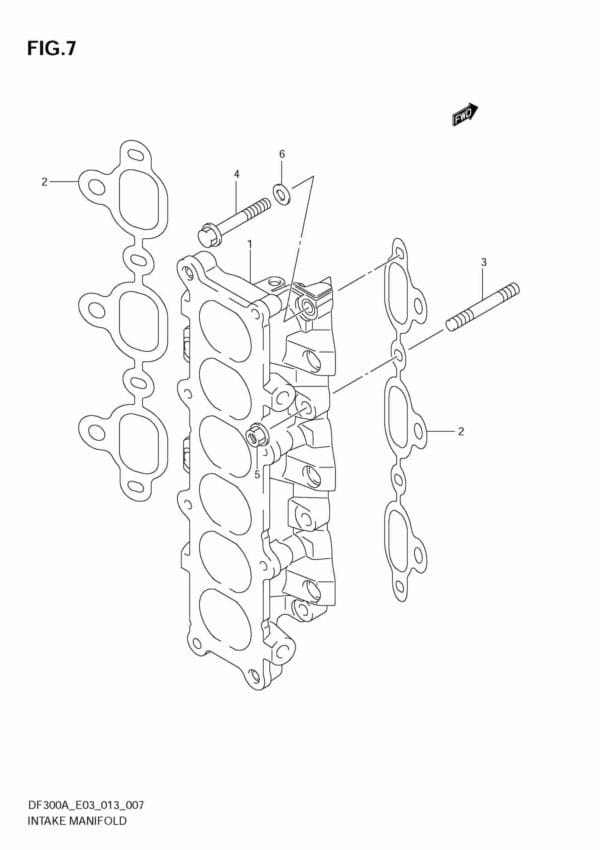 DF250AP 300AP 310001 Intake Manifold