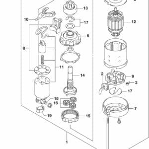 DF200AP-710001 Starting Motor