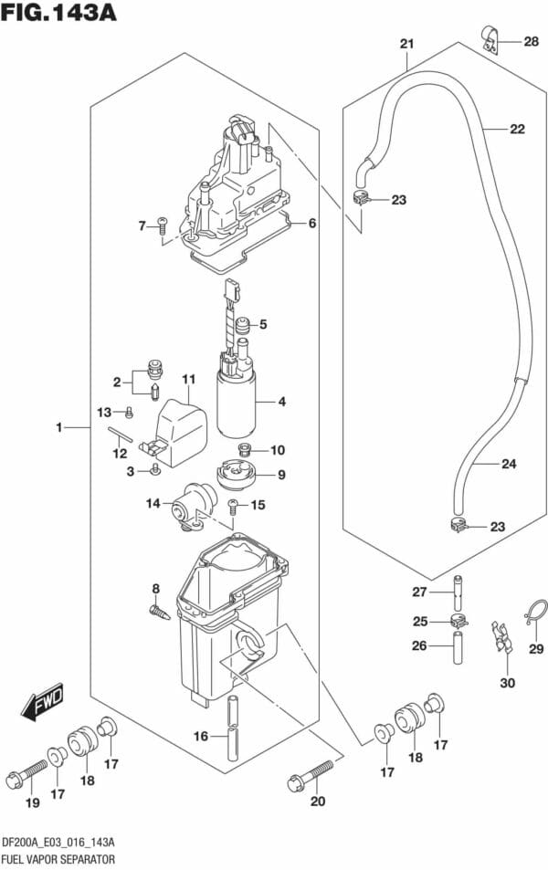 DF200AT,AZ-610001 Fuel Vapor Separator