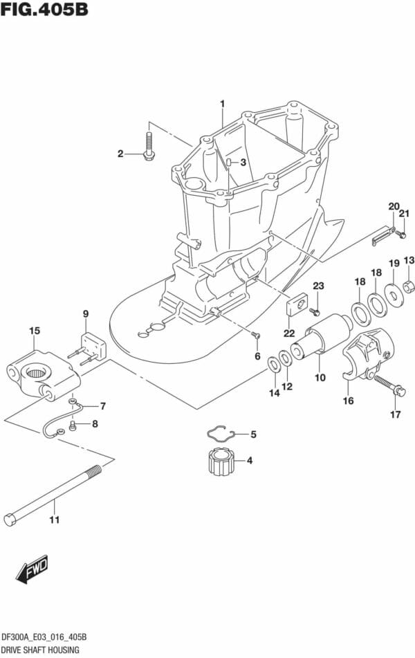 Drive Shaft Housing (X) (DF250A E03)