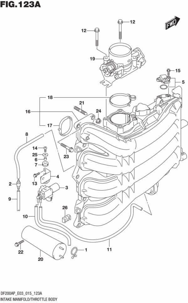 DF200AP-510001 Intake Manifold/Throttle Body