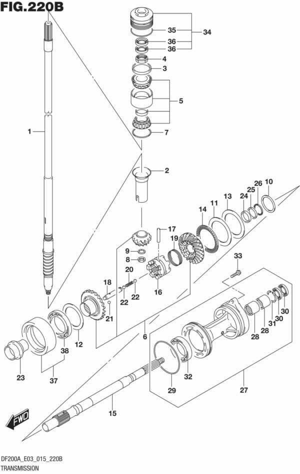 DF200AT,AZ-510001 Transmission (DF200AZ E03)